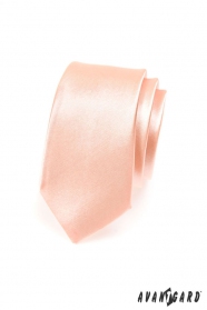 Cravată îngustă elegantă în roz somon
