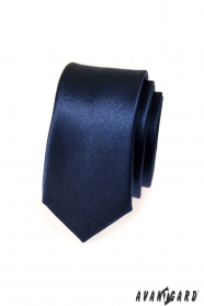 Cravată îngustă pentru bărbați, albastră