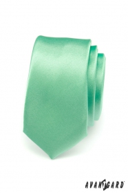 Cravată netedă îngustă verde