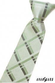 Cravata verde pentru copii cu dungi