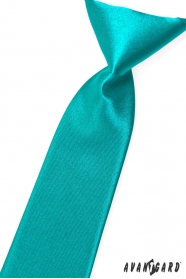 Cravata de baieti albastru turcoaz