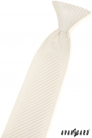 Cravata de baieti cu model de culoare crem