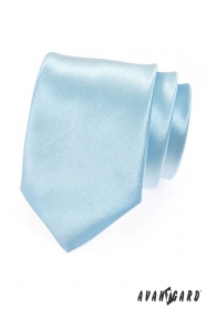 Cravata barbati albastru deschis lucios