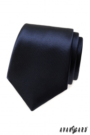 Cravata barbati albastru inchis lucios