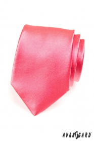 Cravată pentru bărbați monocromă, în roz mai închis