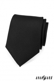 Cravată pentru bărbați, neagră mată
