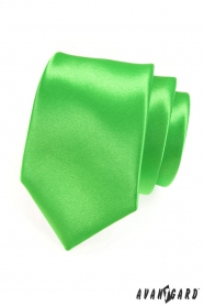 Cravată verde lucioasă pentru bărbați