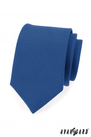 Cravată albastră pentru bărbați cu design mat