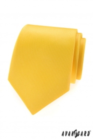 Cravată pentru bărbați, galben strălucitor, mat