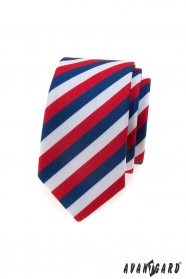 Cravată îngustă Tricolor Lux