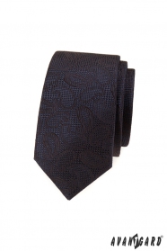 Cravată maro texturată cu model paisley