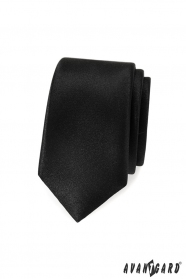 Cravată îngustă, neagră, pentru bărbați, Avantgard