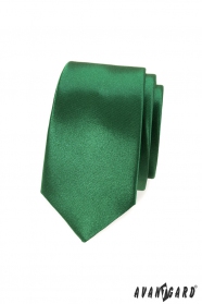 Cravată îngustă nuanță strălucitoare de verde