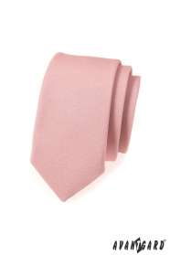 Cravată îngustă într-o culoare pudra la modă