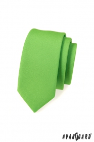 Cravată îngustă, mat verde