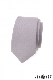 Cravată gri îngustă