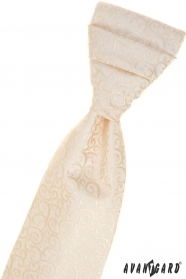 Cravată franceză cremoasă cu model