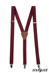 Bretele elastice în formă de Y burgundy