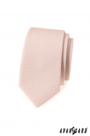 Cravată îngustă pentru bărbați de culoare fildeș