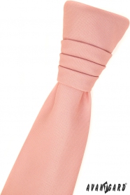 Cravată de băiat franțuzesc în roz pudrat