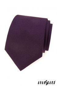 Cravată mată violet închis