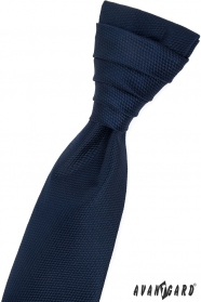 Cravată franțuzească cu model albastru închis
