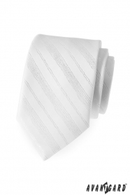 Cravata barbati linii albe lucioase