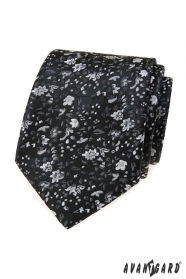 Cravata florala neagra