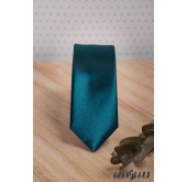 Cravată îngustă verde smarald - latime 5 cm