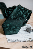Cravata verde cu relief floral - latime 7,5 cm