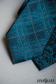 Cravată cu model albastru kerosen - latime 8 cm