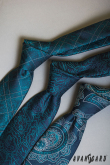 Cravată cu model albastru kerosen - latime 8 cm