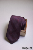 Cravată bărbătească cu dungi visiniu - latime 7,5 cm