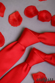 Cravată roșie netedă pentru domni - latime 7 cm