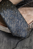 Cravată pestriță albastru-galben - latime 8 cm