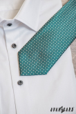 Cravata cu model in nuanta turcoaz - latime 7 cm