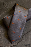 Cravata gri, model de fazan - latime 7 cm