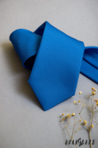 Cravată albastră pentru bărbați cu design mat - latime 7 cm