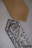 Cravată îngustă maro deschis - latime 5 cm