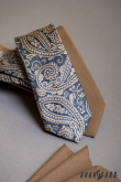 Cravată îngustă maro deschis - latime 5 cm