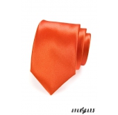 Cravata portocalie in set cu batista