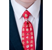 Cravata rosie de Craciun copii 44 cm