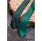 Cravată îngustă cu model verde