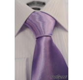 Cravată strălucitoare în nuanță liliac - latime 7 cm