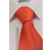 Cravată roșie netedă pentru bărbați - latime 7 cm