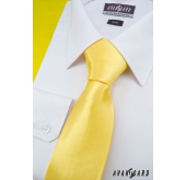 Cravată galbenă bărbătească cu luciu - latime 7 cm