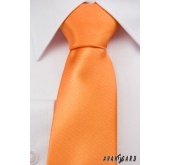 Cravată portocalie pentru bărbați - latime 7 cm