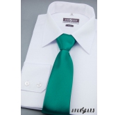 Cravată verde distinctivă într-o singură culoare - latime 7 cm