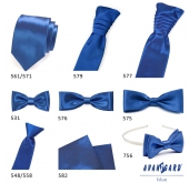 Cravata regala lucioasa albastra - latime 7 cm