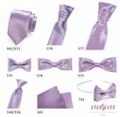 Cravată liliac netedă - latime 7 cm